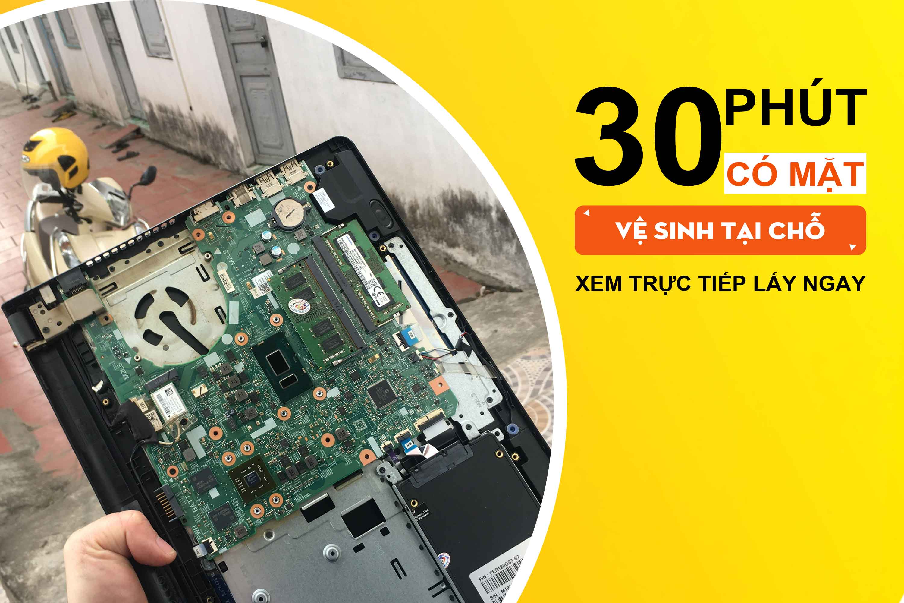 Dịch vụ vệ sinh bảo dưỡng máy tính tại chỗ, có mặt trong vòng 30 phút của HNStore